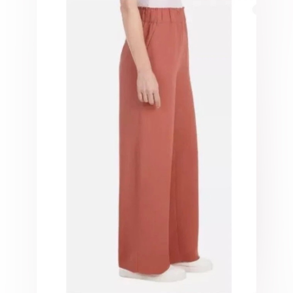 Hilary Radley DUSTY CORAL Wide Leg Pants High-Waisted Flowy